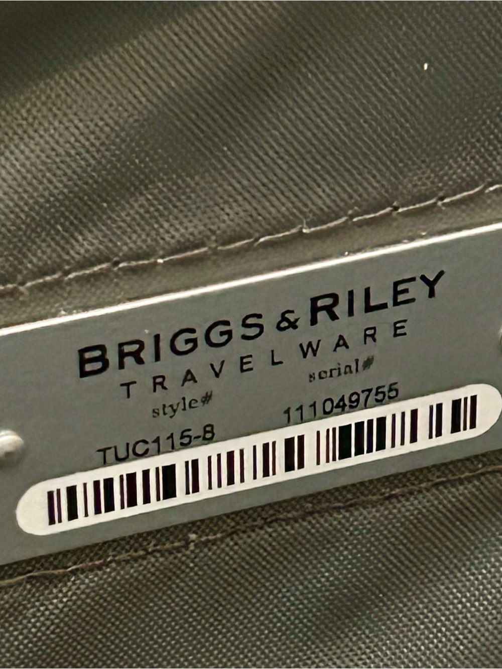 Briggs & Riley Olive Green Rolling Carry-On - Picture 10 of 13